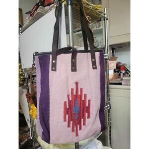 Raj Anthropologie Purse Crossbody Rug Bag Saddle Bag. Woven Leather Boho NWR